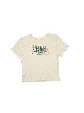 Cherry LA x 818 Tequila Retro Baby Tee in Ivory